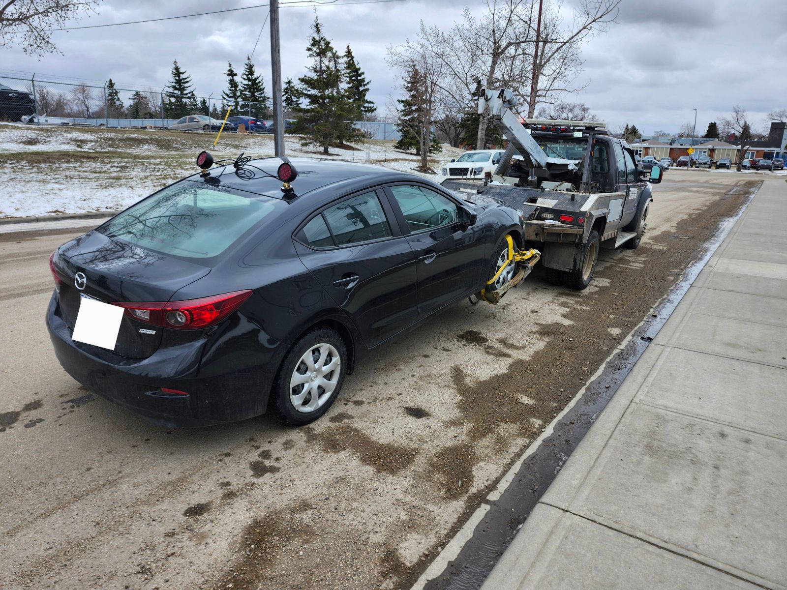 Zenith Towing truck on an Edmonton street